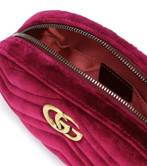 gucci purple velvet bag|Gucci marmont belt bag velvet.